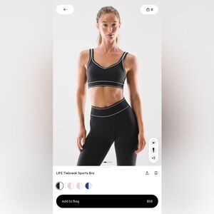 Aritzia Golden LIFE Tiebreak Sports Bra and Leggings - Set - NAVY - SOLD OUT